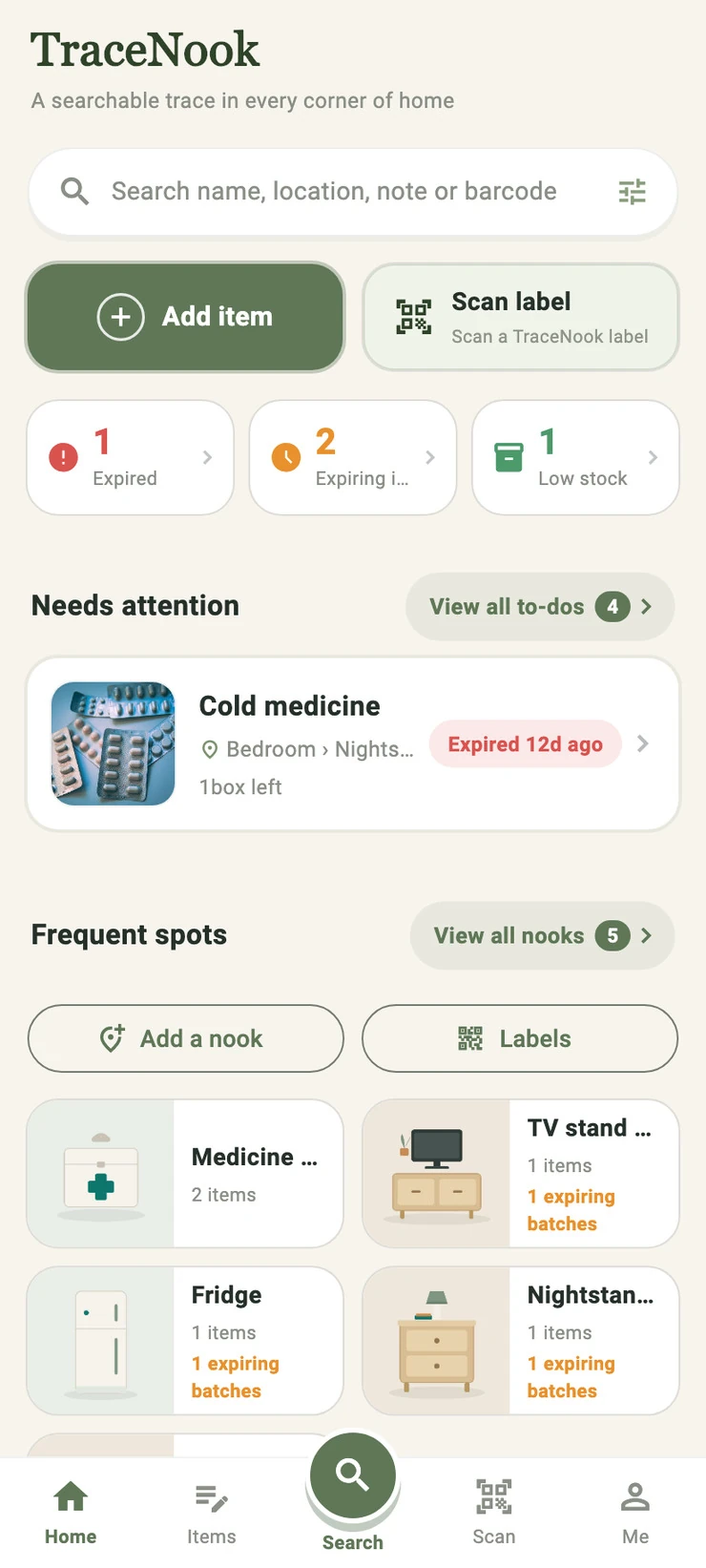 TraceNook app
